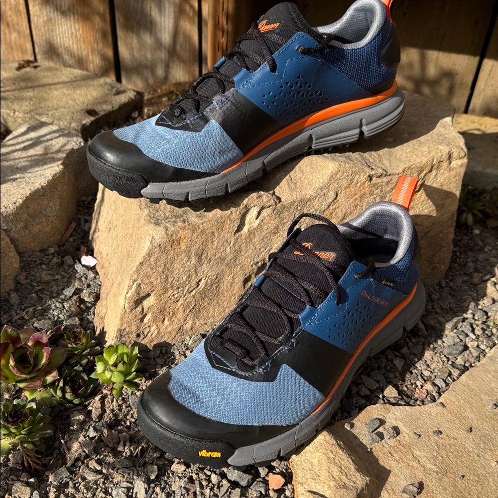 Danner Men's Blue and Orange Trail Runner Sneakers